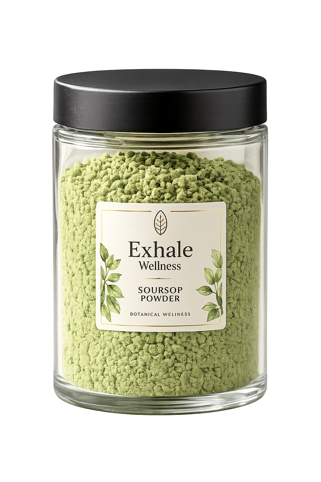 Exhale Wellness soursop powder jar